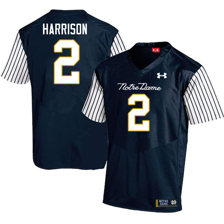 Men #2 Jayden Harrison Notre Dame Fighting Irish College Football Jerseys Stitched-Alternate